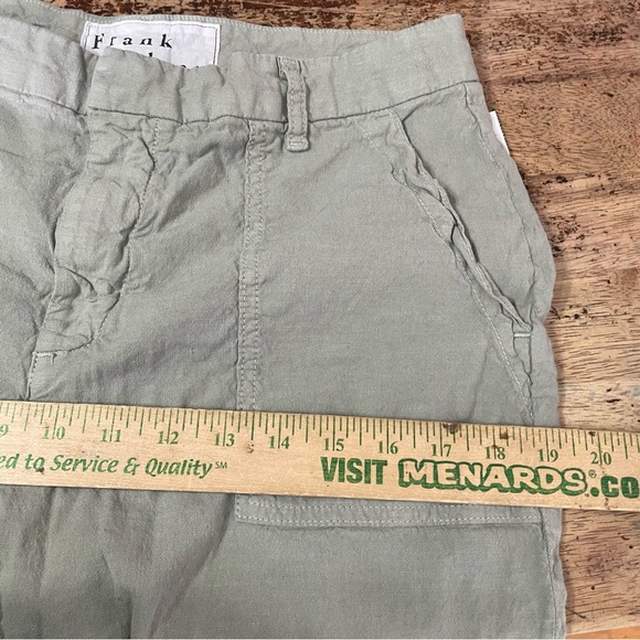 Frank & Eileen Jameson Jogger Pants Size 10 Sage Green Italian Performance Linen - Picture 8 of 9